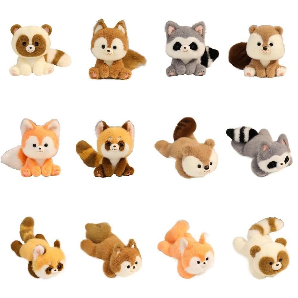 Animals Raccoon Plush Toy Wrist Pad Animal Plush Doll Desk Ornament Sitting Animals Plush  Children