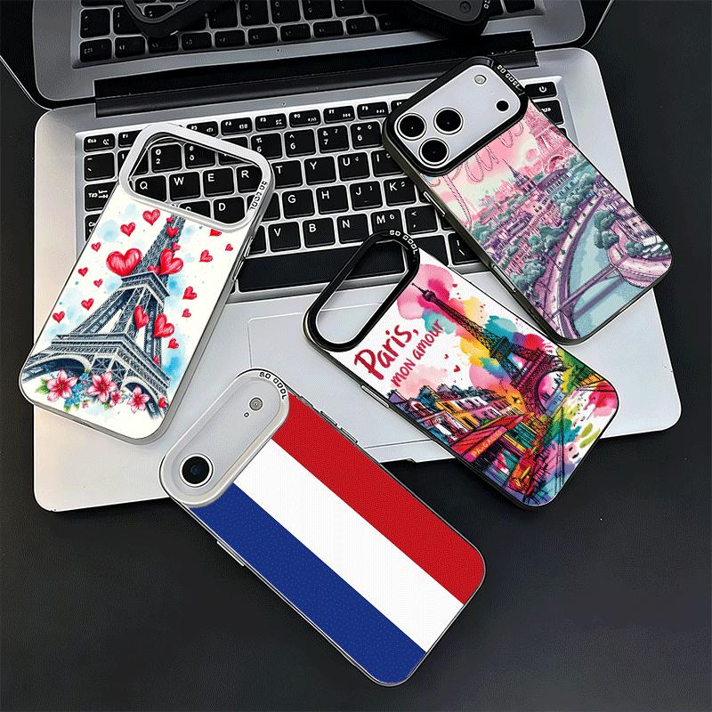 France Eiffel Tower Paris Shockproof Phone Case for iPhone 17 Air 16 16E 15 Pro Max 14 Plus 13 Mini 12 Back Cover Anti Fall Fund