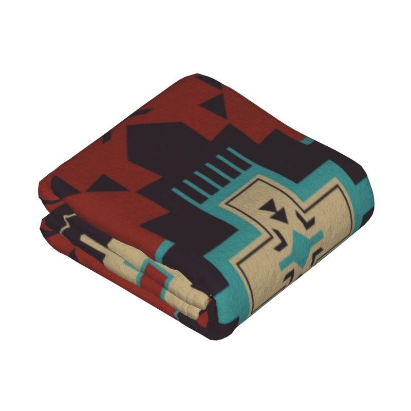 Coperta Personalizzata Modello Navajo Nativo Americano Boho Azteco Morbido Pile Caldo Primaverile Flanella Coperte Plaid Divano Biancheria da Letto Copriletto
