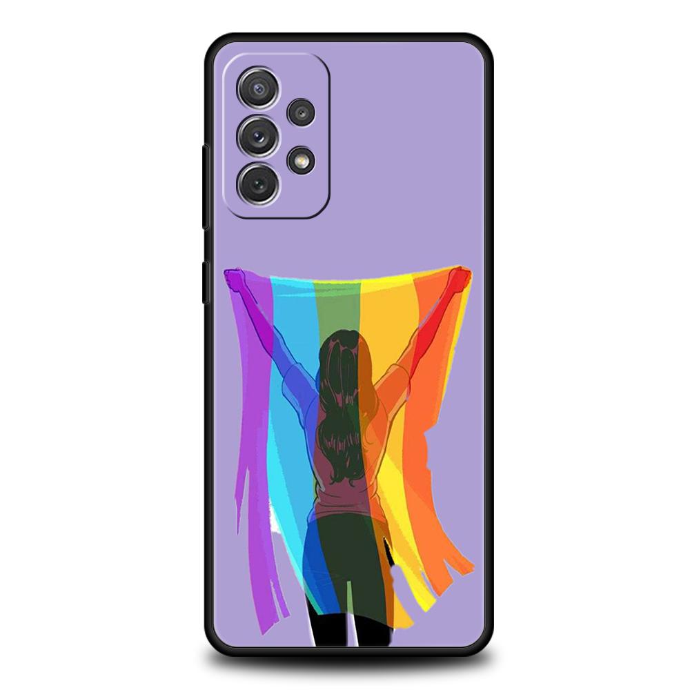 

Gay Lesbian LGBT Rainbow Pride ART Phone Case for Samsung Galaxy A15 A14 A25 A54 A34 A51 A71 A72 A73 A32 A52 A52S A21S 5G Shell for samsung A34