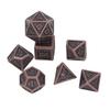 7pcs Rolling Dice Set Metal Role Playing Polyhedral Color Beautiful Dices Toy for Teaching