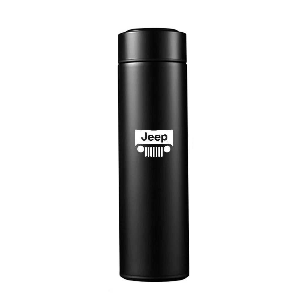 Für Jeep Auto Edelstahl Smarte Thermoskanne Thermos LED Display Temperatur Für Jeep Renegade Patriot Wrangler Cherokee Co