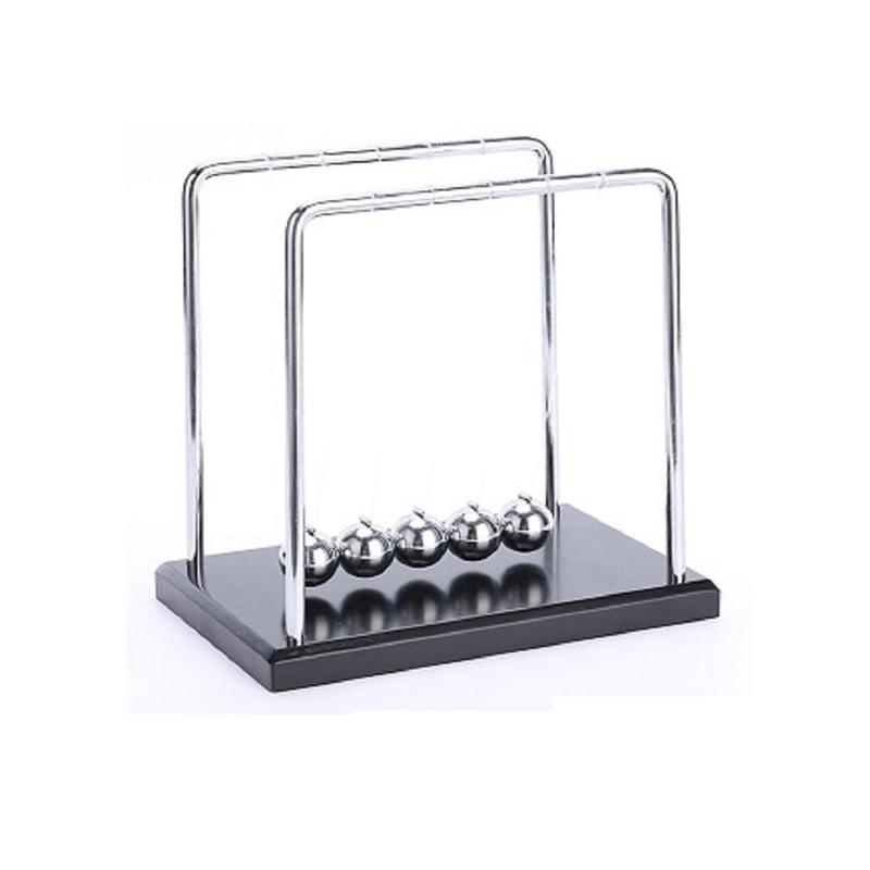 Wooden Base Newton's Cradle  Balance Balls Physics Pendulum Science Wave Classic Desk Office Toy