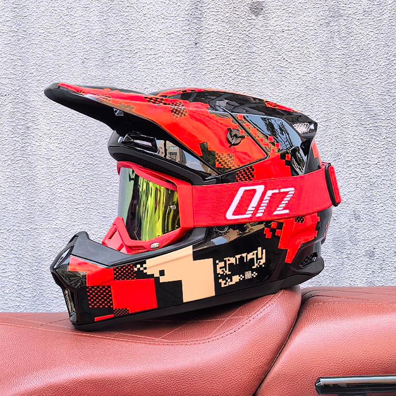 ORZ Full-Face Helmet for Off-Road, Electric Scooters, Mountain Biking, and Street Riding