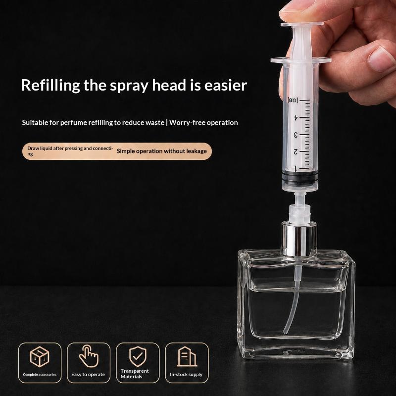 Multi-Functional Perfume Refill Tools Set Food Safe Plastic Syringe Dropper Funnel for Travel Small Bottle Refill