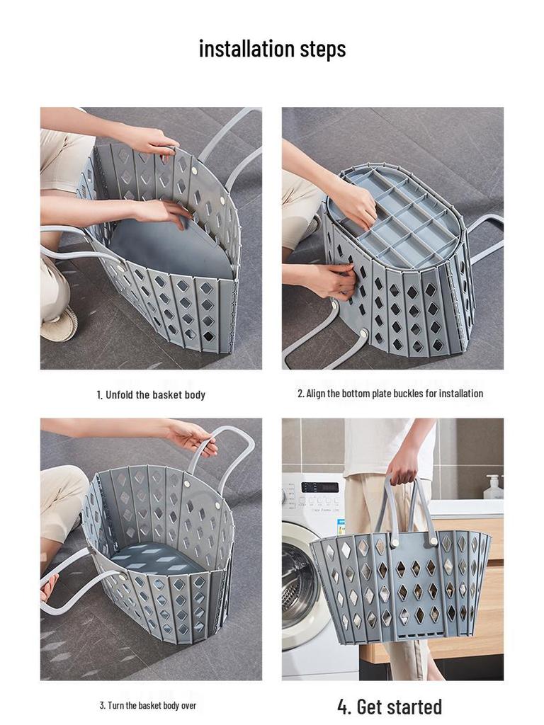 Wall-Mounted Foldable Laundry Basket for Dirty Clothes – Large Bathroom Hamper