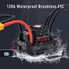 120A ESC with BEC XT60 Plug 3-6S Lipo Waterproof Brushless ESC for 1/8 RC Car Off-road Crawler Car
