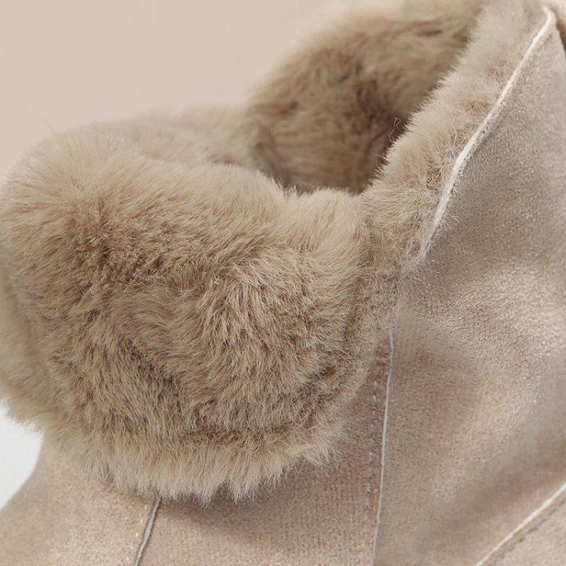 Snow Boots Women's Trend 2024 Winter New Style Mid-tube Plus Velvet Thick Warm Cotton Shoes Fur Integrated Winter Women's Boots