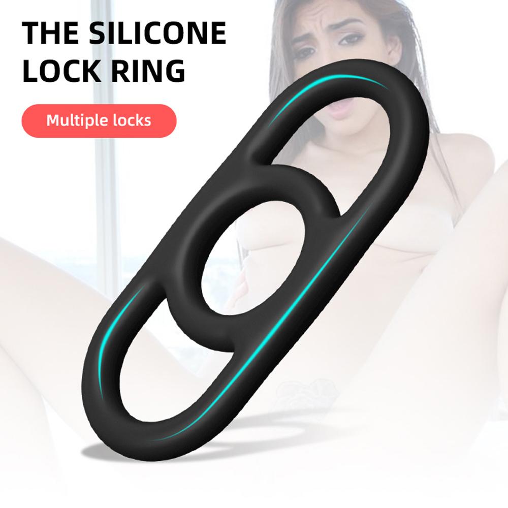 Silicone Penis Ring Ejaculation Delay Cock Rings Dick Erection Cockring Male Chastity Adult Sex Toys For Men Lock Sperm