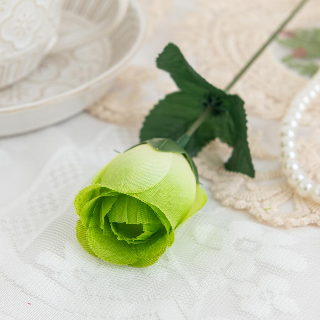 Boutons de Rose Fleurs en Tissu de Soie Fleurs Artificielles Mariage Décoration de Maison Fleurs Hôtel Roses Roses Simples Simulation de Rose Accessoires de Prise de Vue Fleurs Artificielles
