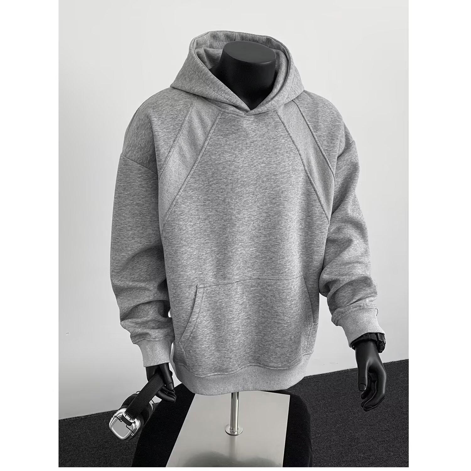 Unisex American Plain Hoodie - Trendy, Versatile, College Style Casual Sweatshirt. L