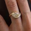 S925 Sterling Silver 6 * 12mm Horse's Eye Diamond Ring European and American Style Wedding Ring Ring Ring Female