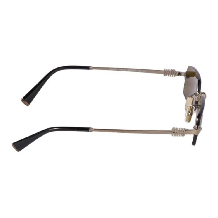 MIU MIU Logo Rectangle Sunglasses Women Sunglasses Antique-Gold SMUB50_E26C_FE09Z_C_052