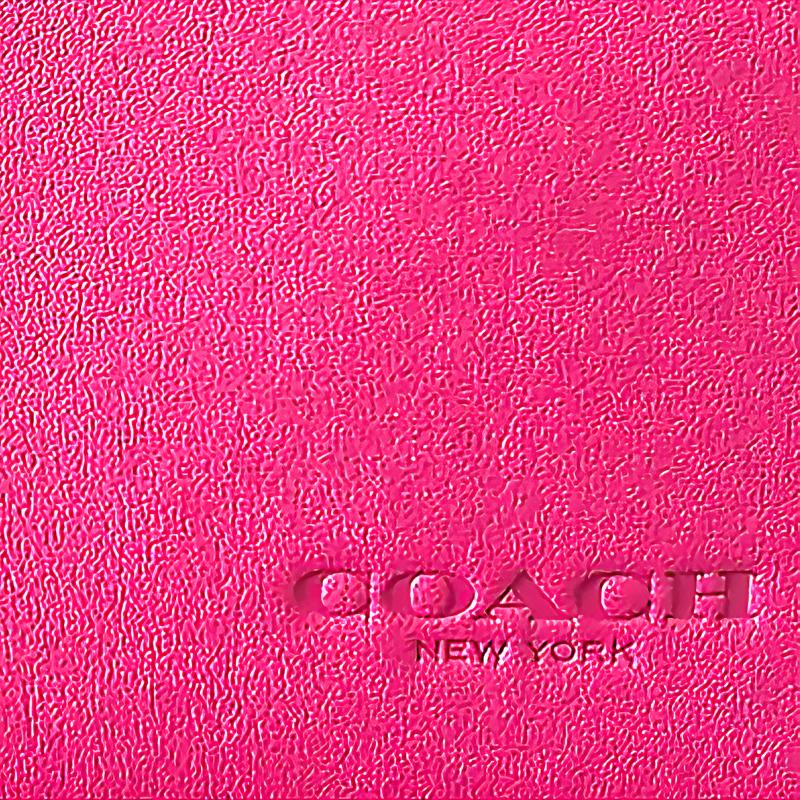 Coach Bag Charm 10 Card Holder Leather Wallet Pendant Women Accessories Magenta C6295G-GDAJN
