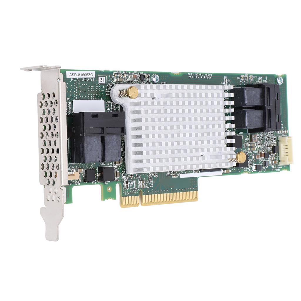 ASR 81605ZQ Array Card 12Gbps 1GB Cache 16 Channels 256 Storage Devices PCIe X8 SAS RAID Controller Card