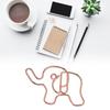20pcs Shaped Paper Clips Elephant Shapes Rose Gold Electroplating Process Iron Office Clips For Document Classification