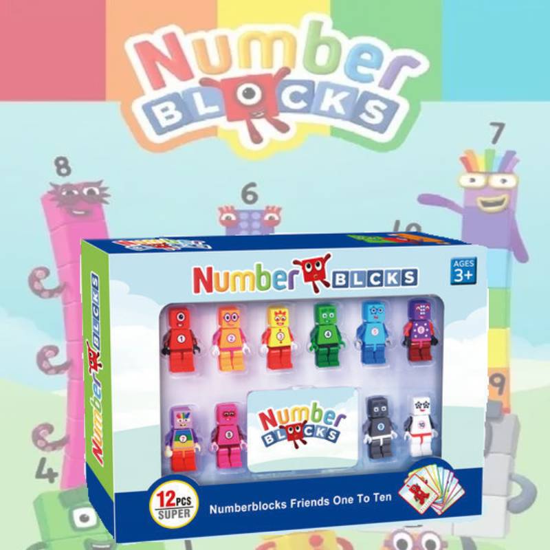 Figuren Action Numberblocks Modell Bausteine Spielzeug DIY Pädagogisch Kinder Geschenk