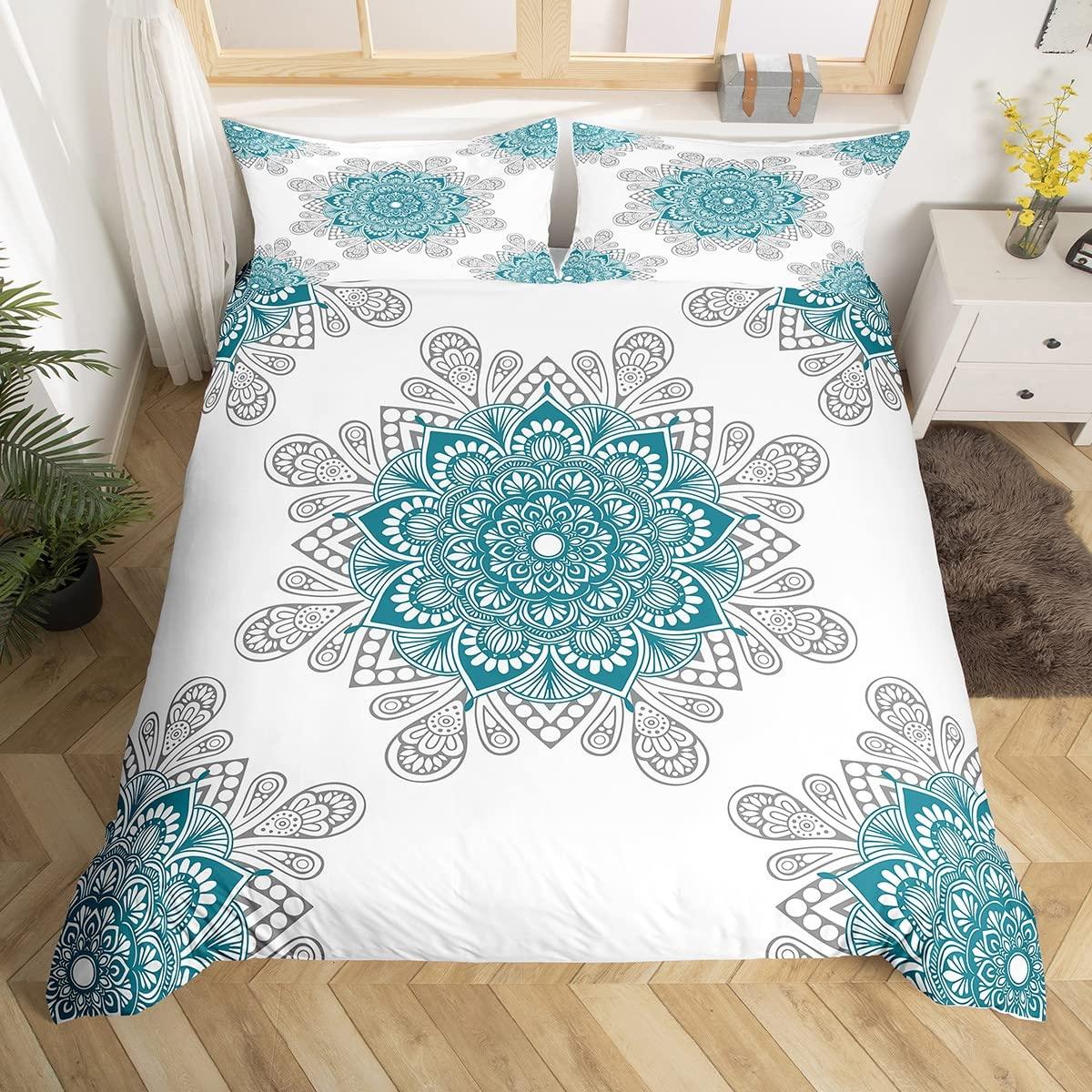 

Teal Themed Duvet Cover Sets Queen Lightweight Down Quilt Covers Bedroom Decor Watercolor Abstract Bedspread Covers No Comforter EU Single(135x200cm)