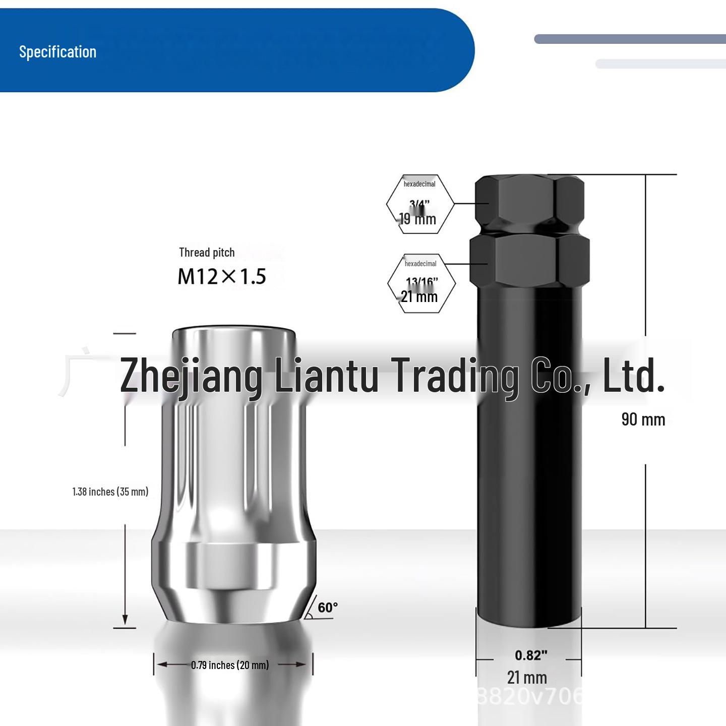 

19, 21, 22mm 6/7-Petal Wheel Hub Nut Removal Tool