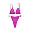 European & American Style 2025 Nylon Solid Color Split Bikini for Women