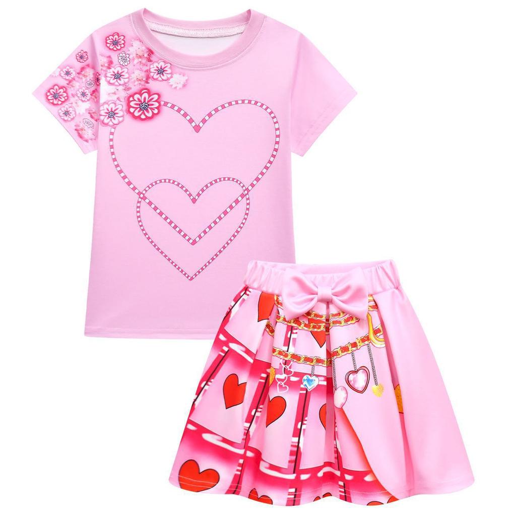 New Halloween Vampire Descendants 4 Children'S Flying Sleeve Dress 3D Printed Children'S Suit Skirt