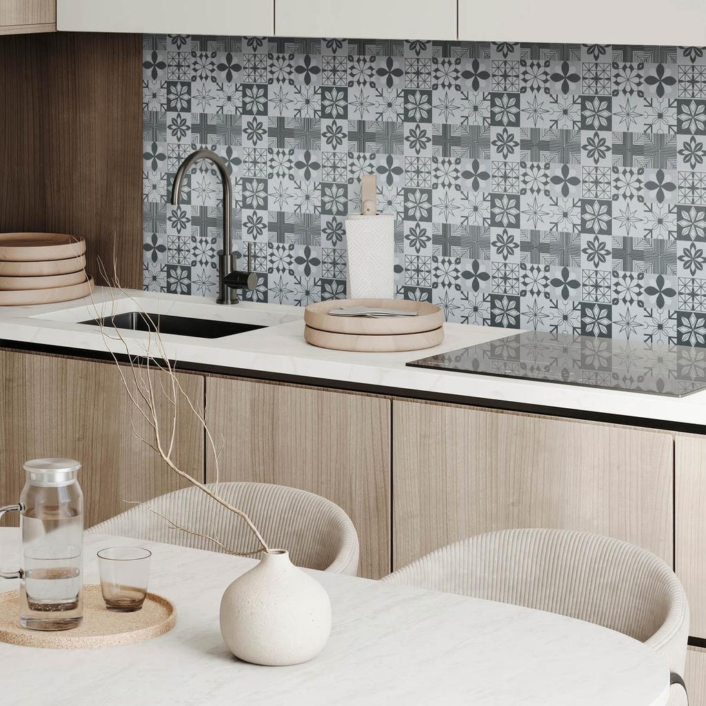Set of PVC Tiles With a Pattern Self-Adhesive For Bedroom Geometric Patterns In Mosaic 20X20X20 Cm