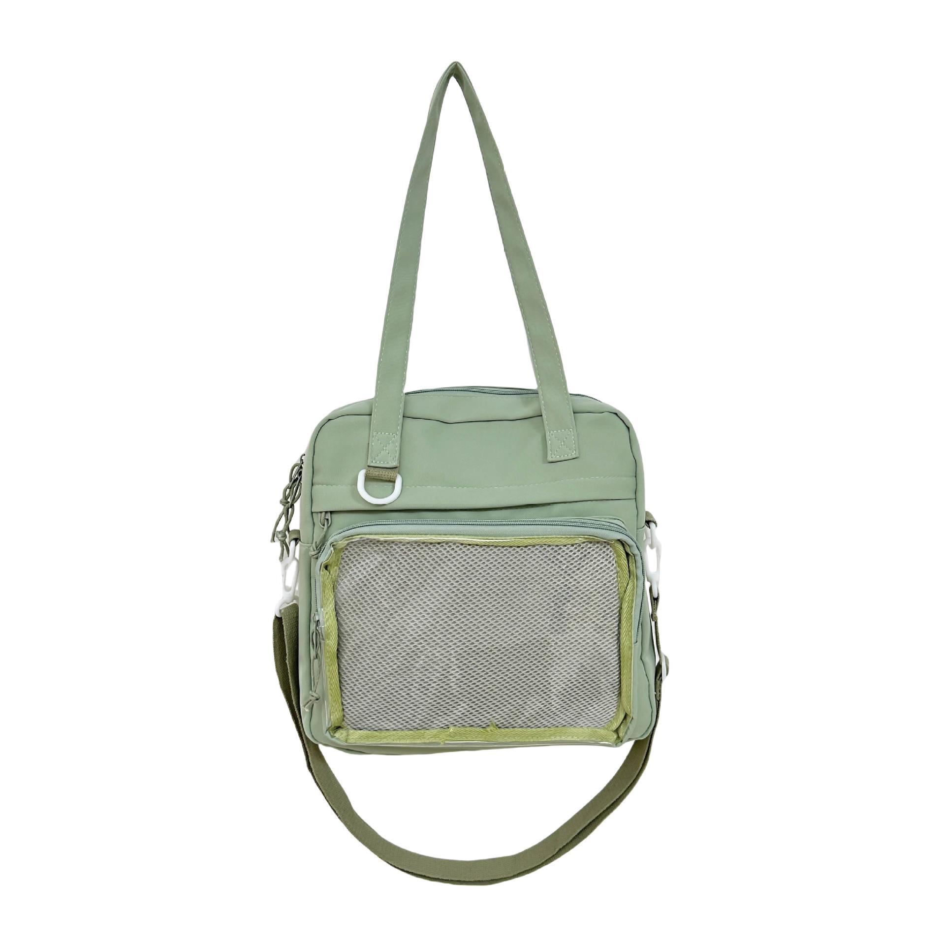 

The second-dimensional dream wakes up at the moment, the pain bag baby bag, the new Japanese student badge, comic display, shoulder messenger bag. single bag зелений