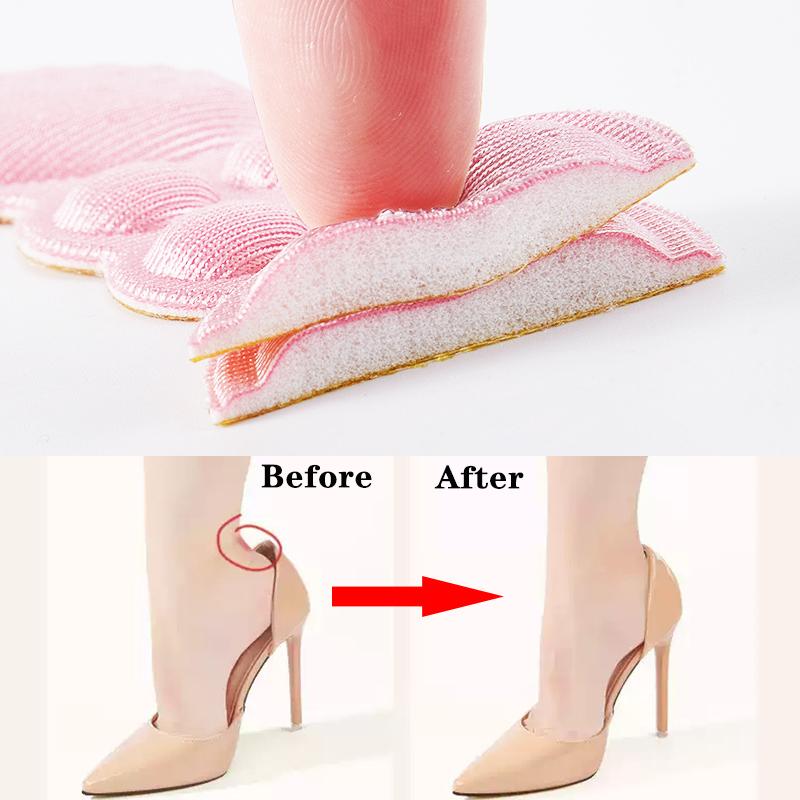 4pcs 3/6mm High Heel Pad Women Insoles Pain Relief Foot Care Insert Adjust Size Adhesive Heels Pads Liner Grip Protector Sticker