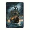 Vintage Metal Poster Ship Marine Style Bar Wall Decor