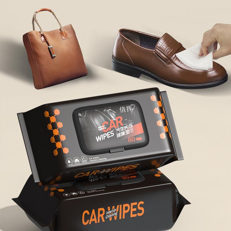 Car Interior Cleaning Wipes Multi-functional Car Dashboard Seat Leather Nursing Brightening Wipes Car Accessories Wet Wipes