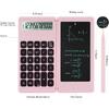 Desk Calculator, Desktop Small Calculators with Writing Notepad, Basic 4-Function Math Large Button Calculator, School Supplies for Kids, Middle/High