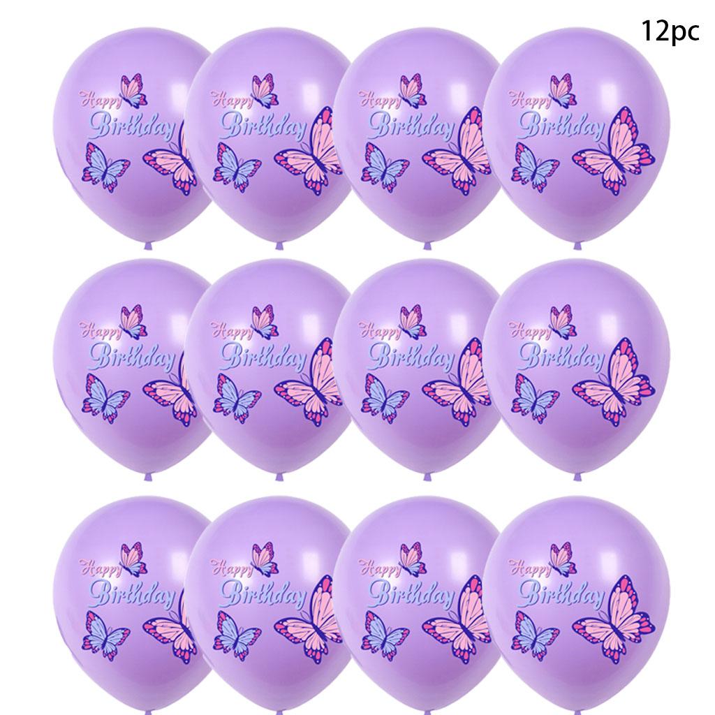 12 Stück 12 Zoll Bunte Schmetterlingsballons Mädchen Schmetterling Geburtstagsfeier Deko Cartoon Schmetterling Latexballons Kinder Mädchen Gastgeschenke
