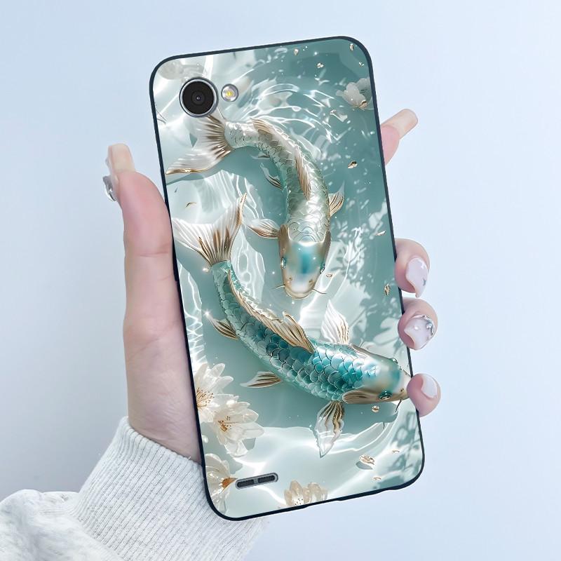 For LG Q6 Q6 Plus Q6a Case Luxury Cute Love Rabbit Funny Soft Silicone Black TPU Protective Cover LG q6 X600L X600K Phone Casing