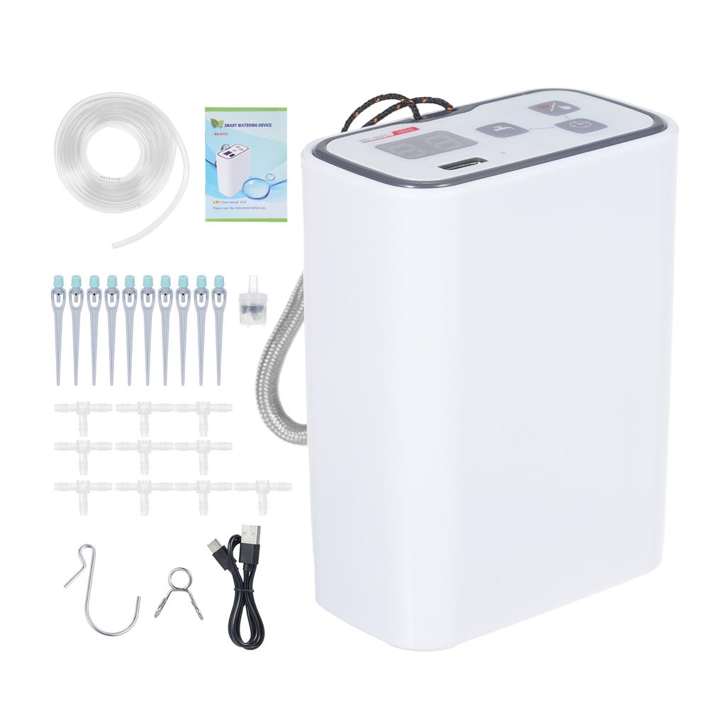 Dobíjecí zavlažovací systém Časované zavlažování Vestavěné vodní čerpadlo 100 časovaných kombinací 10 * Trojcestná spojka 10*