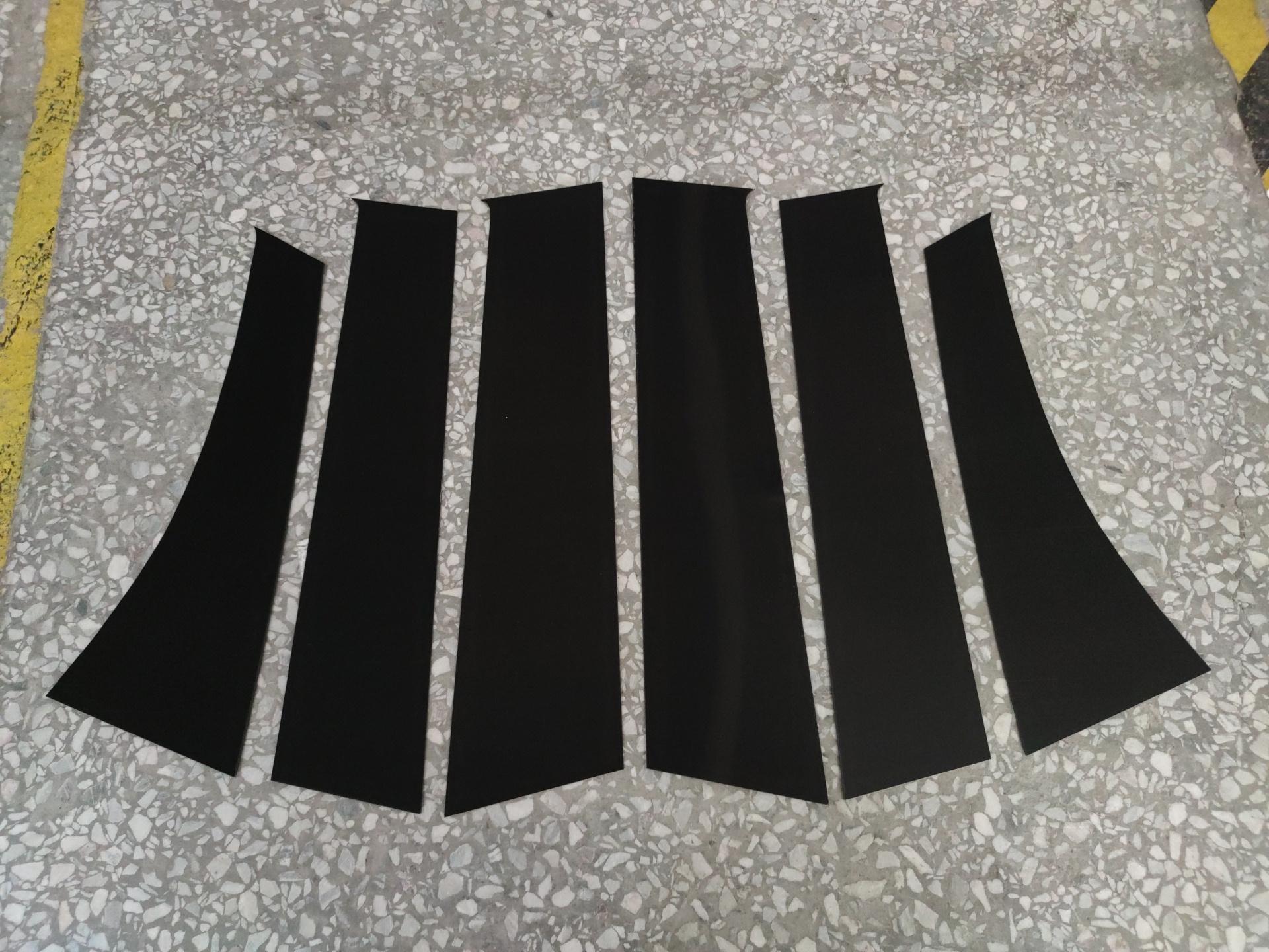 

6 шт. глянцевые черные наклейки на стойки автомобиля для Peugeot 4008 2013 2014 2015 2016 2017 авто двери, окна, внешние стойки, детали отделки