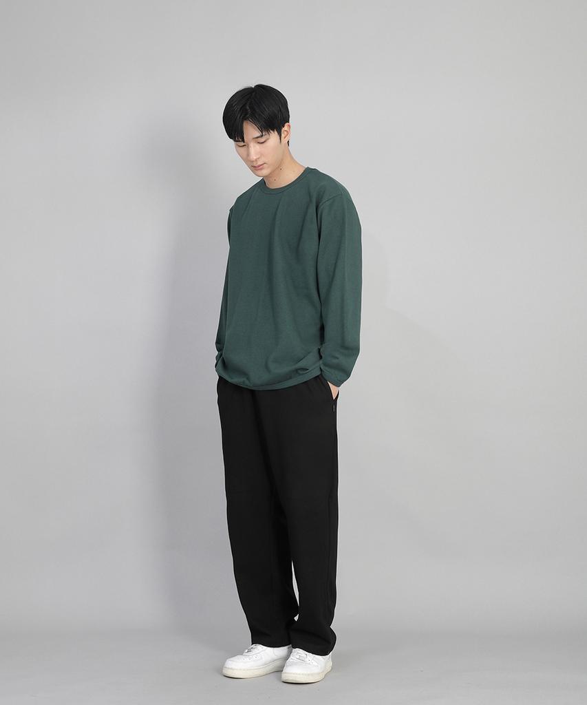 Seinteukeulu Plain Wide Sweatpants Swp-372 Black