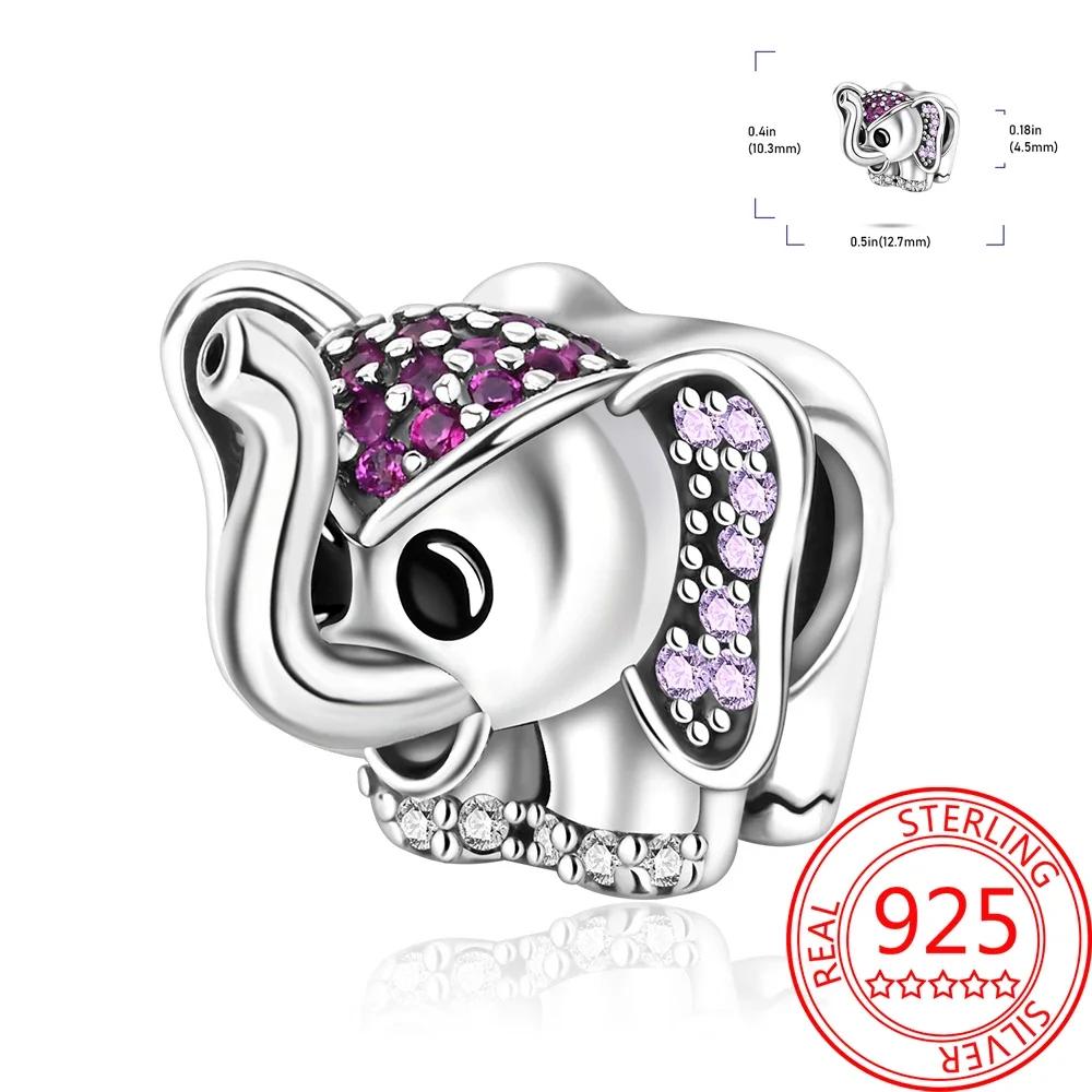 Creative copper Large Ear Flower Fang Elephant Charm Compatible With Bracelets Necklaces Womens Pet Party Jewellery Accessories