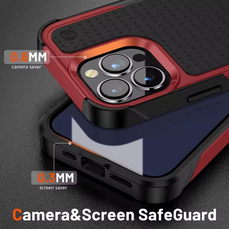 Stoßfeste Panzerhülle für iPhone 17 16 15 14 13 12 11 8 7 Pro Max Plus XS Max XR X SE Militärtaugliche Sturzsichere Silikon-Handyhülle