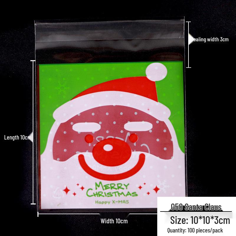 Weihnachtskeks Selbstklebende OPP-Beutel – Schneeflocken Knusprige Kunststoffverpackung