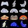 1x/6x Night Light Epoxy Resin Molds Silicone Mold Set Rainbow Moon Clouds Game Console Shaped Mold Table Lamp Decoration