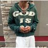 Unisex Oversized Hooded Zip-Up Sweatshirt With Embroidered Letter Patch Streetwear Casual Fall Top