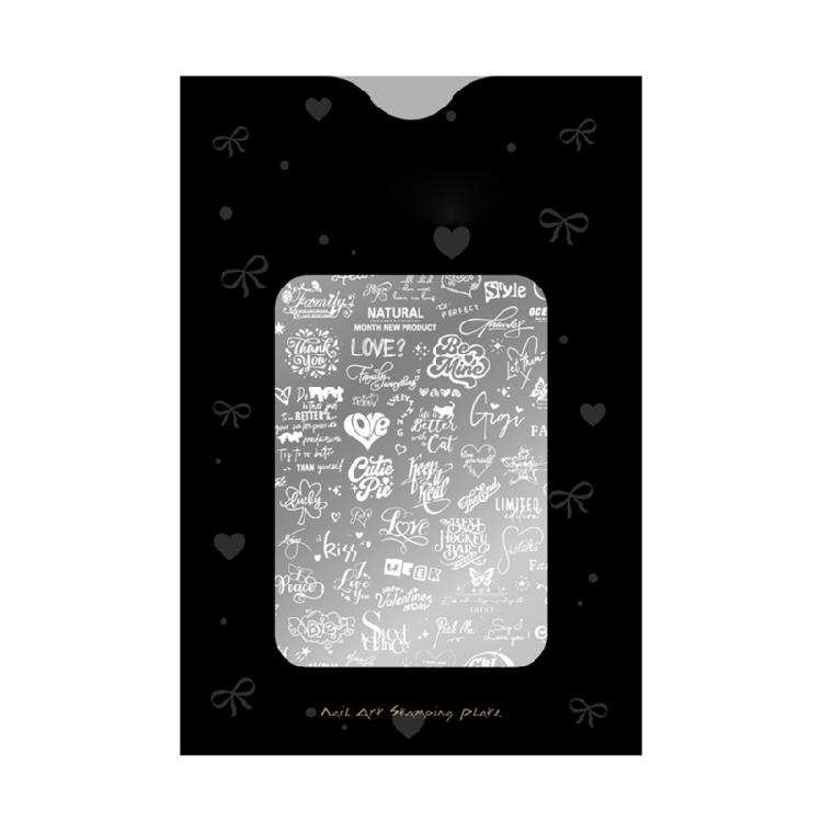 Multifunctional Stainless Steel Nails Plate Heart Themed Manicure Stamping Plate Perfect for Home and Salon Manicure Use
