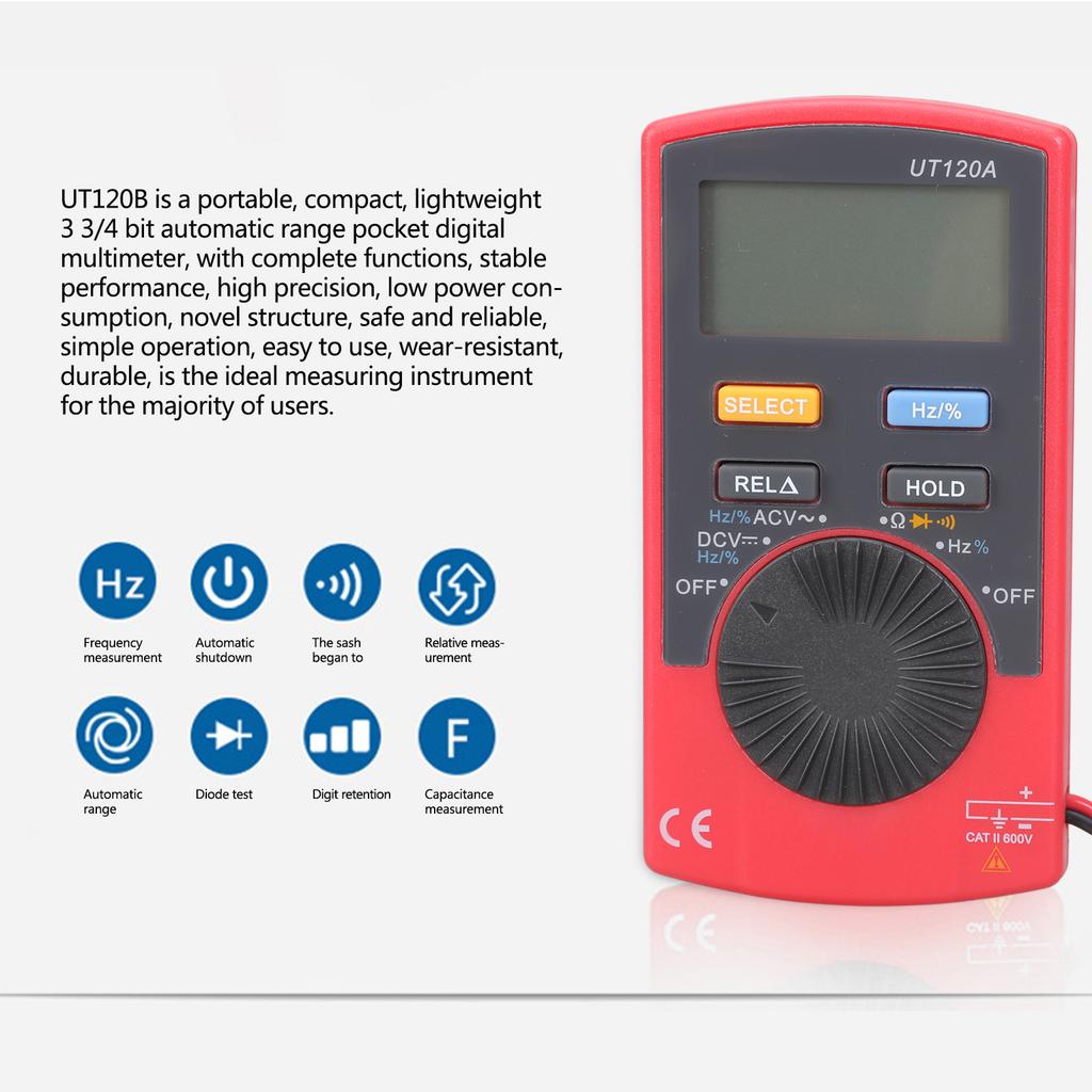 Digitales Miniatur-Multimeter für präzise elektrische Testanforderungen Tragbar und leicht zu tragen Elektriker und Studenten
