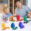 Dragão Impresso em 3D, Ovo Impresso em 3D, Ovo Com Dragão Dentro, Brinquedo de Ovo, Dragão de Cristal 3D Totalmente Articulado de 12 polegadas Para Presente de Dia das Crianças e Aniversário