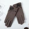 Velvet Warm Gloves Suede Mittens Full Finger Gloves Female Gloves Winter Gloves  Gloves