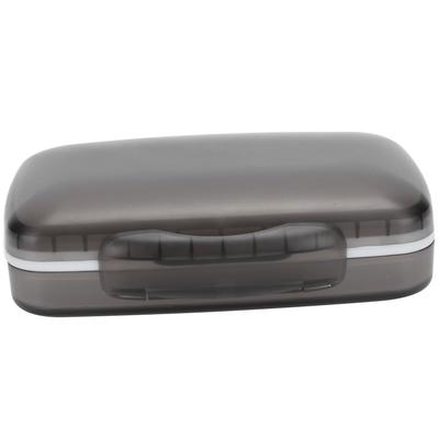 Přenosný organizér na pilulky Krabička Nádoba Velká kapacita Cestovní Odolná proti vlhkosti Pouzdro na lékyČerná