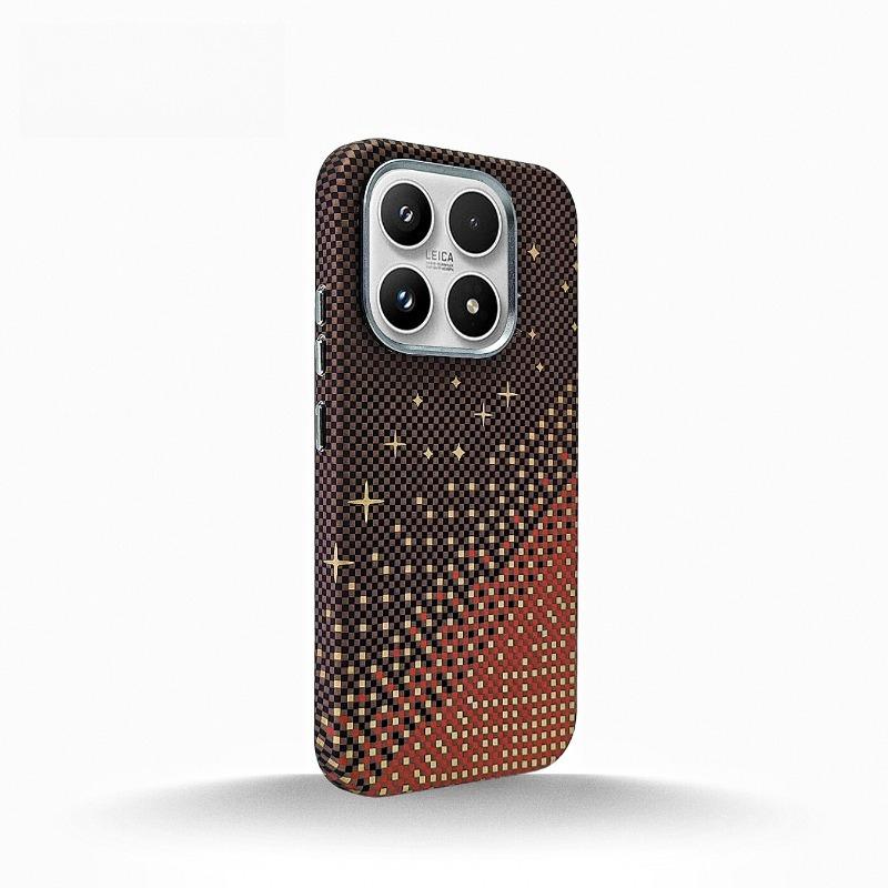 For Xiaomi 17 Case Fashion For MagSafe Magnetic Matte Relief Weaving PC Lightweight Hard Phone Back Cover Dustproof Bumper