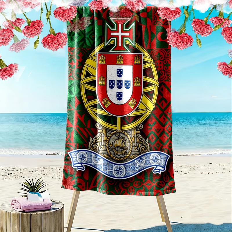 Ehre des Erbes: Emblem Tradition Strandtuch weich Tragbar für Reisen Saugfähiges Badetuch schnell trocknendes Badetuch Outdoor Pooltuch Mode Strand