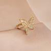 Super Immortal Zircon Butterfly Open Index Finger Ring, Trendy Design Temperament Versatile Index Finger Ring