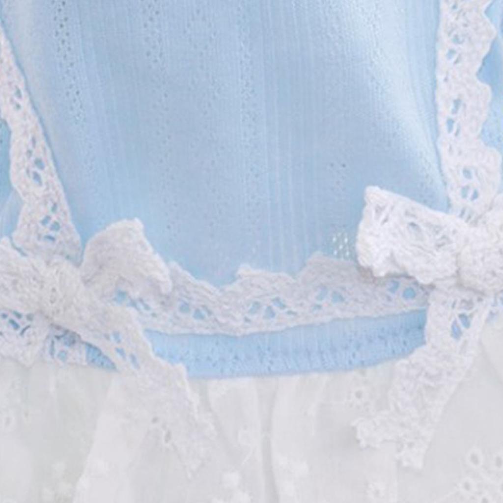 Dog Princess Dress Polyester Soft Breathable Fashionable Puppy Dress Skirt for Spring and Summer Blue XL